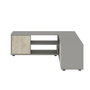 Hanah Home Soporte de TV Gris y Travertino
